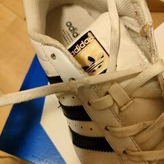 adidas Superstar White Black  24cmの画像