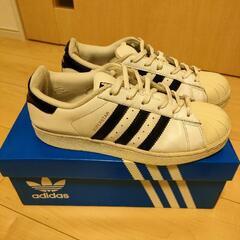 adidas Superstar White Black  24cmの画像