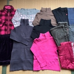 used 女の子 120 冬服 長袖 防寒 フリース あたたか おまとめセット ブランド ①の画像