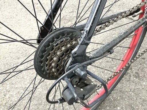 【札幌市内配送可】シボレー クロスバイク AL-CRB7006 自転車 700×28C ブラック 軽量アルミフレーム 中古