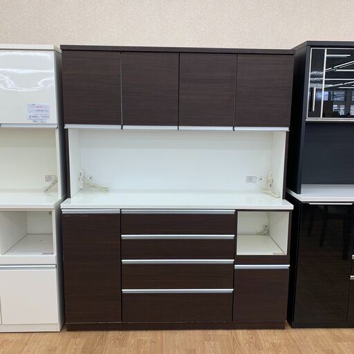 ★ジモティ割あり★ ニトリ 食器棚 ブラウン H201×W160×D51 クリーニング済み KJ3557
