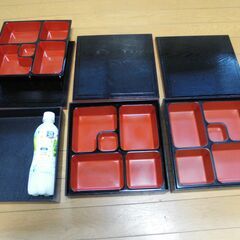 価格変更、松花堂弁当箱,(本体,ふた,内仕切り),1個の値段です。の画像