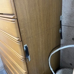 天然木　引出し　タンスの画像