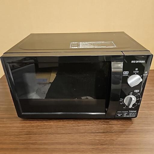 動作品 電子レンジ アイリスオーヤマ PMB-T176-5-B ターンテーブル 2l2019年製 50Hz専用(東日本) 17L ブラック 黒系