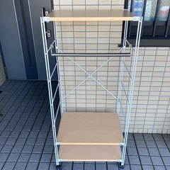 無印良品メープル材収納ラック　キャスター付き