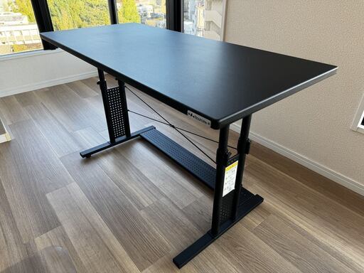 Bauhutte (バウヒュッテ) PCデスク 昇降式 (幅120cm×奥行55cm) ブラック BHD-1200M