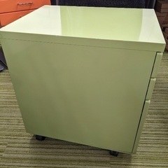 3段デスクワゴン グリーン（4）の画像