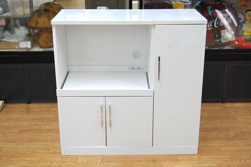 ニトリ ミドルレンジボード 幅90×奥行39.5×高さ89.5cm 白 コンセント ニトリ ミドルレンジボード 幅90×奥行39.5×高さ89.5cm 白 コンセント