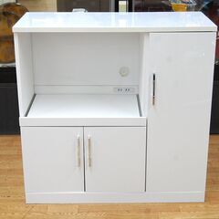 ニトリ ミドルレンジボード 幅90×奥行39.5×高さ89.5cm 白 コンセント付き