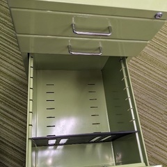 3段デスクワゴン グリーン（5）の画像