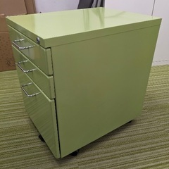 3段デスクワゴン グリーン（5）の画像