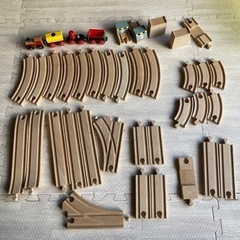 木のレール　電車セットの画像