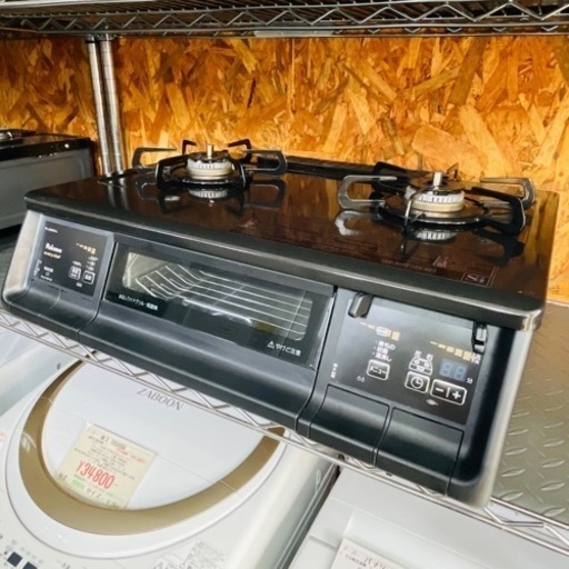 《売約済》【武蔵小山店】パロマ Paloma PA-360WHA every chef エブリシェフ　ガス台　ガスコンロ　キッチン　家電　都市ガス　東京ガス　水無し　両面焼き　グリル　2018年製　黒　ブラック