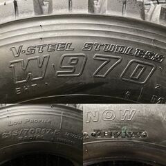 新品 23年製 BS W970 215/70R17.5 123/121J 17.5インチ ライトトラック用 スタッドレス 6本 ダイナ コースター キャンター等　(VTH814) クレジットカード QRコード決済可能の画像