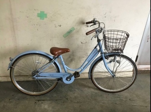 121★岐阜発　△Maruishi/丸石サイクル△Rhythmic△24インチ/変速無し/子供用自転車/走行確認/防犯有り/鍵付き/水色/現状品　R5.10/2★y
