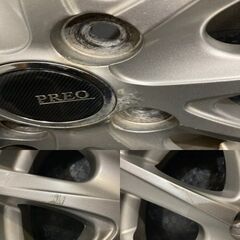 BS BRIDGESTONE PREO L5 プレオ 社外ホイール 14インチ 4本 4.5J4H100PCD+45 ミライース タント ワゴンR等　(VHA487) クレジットカード QRコード決済可能の画像
