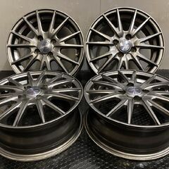 Weds VELVA SPORT ウェッズ ヴェルヴァ スポルト 社外ホイール 15インチ 4本 5.5J4HPCD100+42 キューブ ノート等　(VHA486)クレジットカード QRコード決済可能