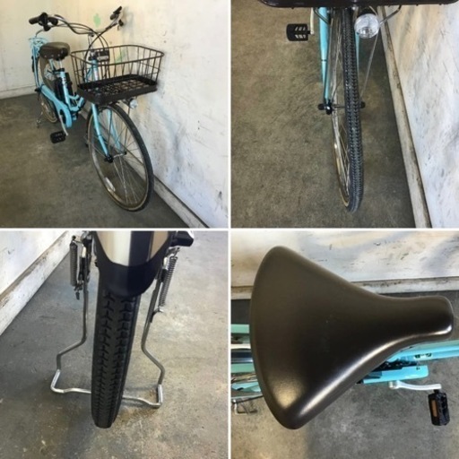 123★岐阜発　△Panasonic/パナソニック/電動アシスト自転車△26インチ/3段変速/アシスト走行確認/ELTA63/防犯有り/水色/現状品　R5.10/2★y