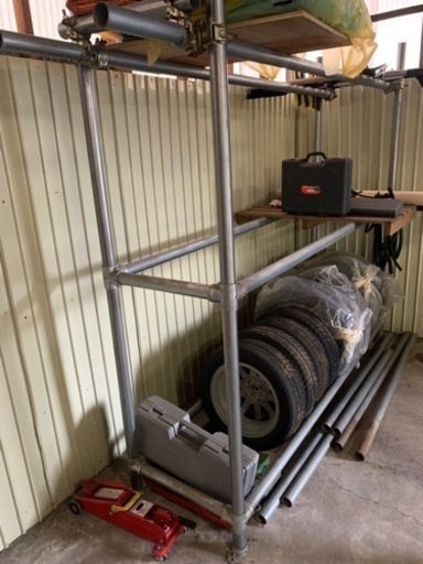 タイヤラック　外して単管だけok