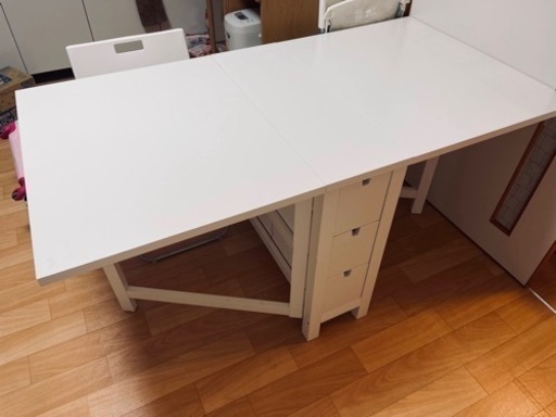 IKEA テーブル 折りたたみ チェア4脚付き