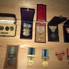 【値下げ】大正時代 三ツ星 隊長 兵服 メダル 勲章 写真の画像