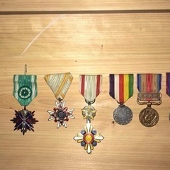 【値下げ】大正時代 三ツ星 隊長 兵服 メダル 勲章 写真の画像