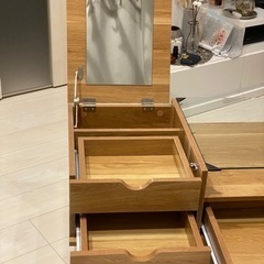 【取引終了】ドレッサーテーブル（鏡･収納付き）の画像