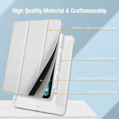 【未使用】Fintie iPad Pro 11 ケース 2022/ 2021/ 2020/2018 11インチ 半透明バックカバー Apple Pencil 収納可能 Apple Pencil 2 ワイヤレス充電対応 三つ折スタンド スリープ機能 軽量 薄型 傷つけ防止 PUレザー (モデル番号A2435、A2759、A2761、A2762)（シルバー）

B-1の画像