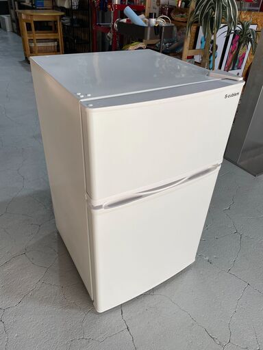 ★2D冷凍冷蔵庫★ 90L 直冷式 2019年 R-90WH キュービズム 新生活 一人暮らし キッチン 生活家電 コンパクト 福島 郡山市 a