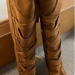 スエードロングブーツ　サイズLの画像