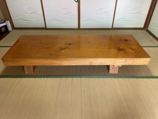 【中古品】新潟県産杉 一枚板 テーブル ※ご希望の方はお急ぎください。