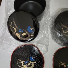 昭和レトロ  器 ミニ盆セット 未使用の画像