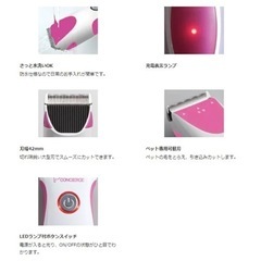 ペット バリカン ロゼンスター 水洗い ペット用バリカン 犬猫用の画像