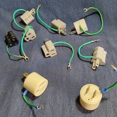 変換プラグコンセント　2P→3P（アース線付き） 125v 15...