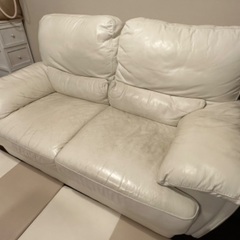 本革2人掛けソファ