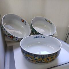 食器　 吾山窯　有田焼　深皿　絵かわり食器　3個セット