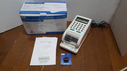 株式会社万通商事　電子チェックライター　TEC-001　通電確認のみ　ジャンクにて