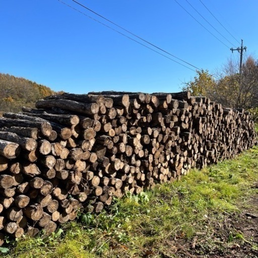 ナラ原木90㎝軽トラック一台分　薪用に
