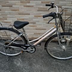 中古自転車 6段変速 27インチLEDオートライト 軽整備済み ...