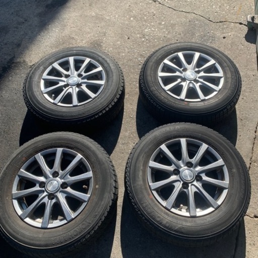 スタッドレスタイヤアルミ4本セット155/80R13