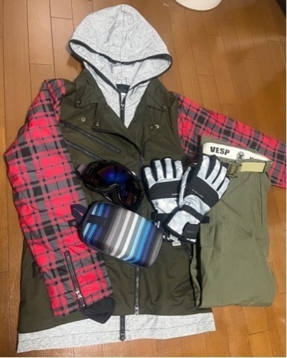 値下げ中 スノーボード 上下 ウェア ゴーグル 手袋 セット