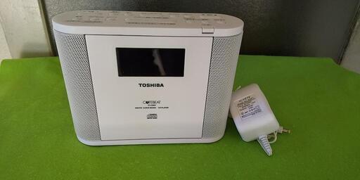 【美品】東芝/TOSHIBA☆COTEBEAT☆CDラジオ・クロック付☆キッチン、お部屋、寝室にも♪