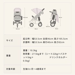 エアバギー(AIRBUGGY)ベビーカー、オプション多数！の画像