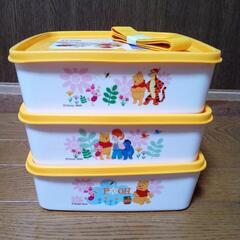 ★Disney★Pooh 3段ピクニックボックス★中古品★の画像