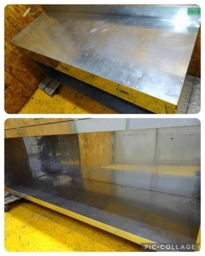 (1161-0) 業務用 ステンレス 引き出し付き 作業台 調理台 キャビネット W1600D550H800BG100 中古 厨房 収