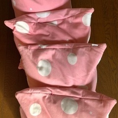 未使用品　国産極小ビーズ0.5mm入りスクエアクッション　４個セットの画像