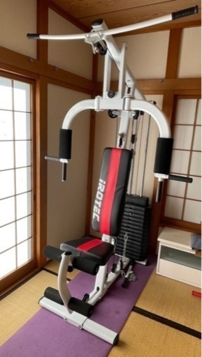 宅トレ IROTEC（アイロテック）マルチホームジム150Ｖ2/ 腹筋マシン 筋トレ ホームジム ベンチプレス トレーニングマシン トレーニング器具 ラットプルダ ローイングマシン ラットプルマシン レッグエクステンション