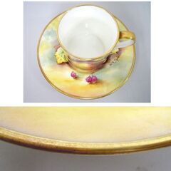 MINTON ペインテッドフルーツ デミタスカップ＆ソーサー ピーチとアップル 碗皿 ミントン 札幌市北区屯田の画像