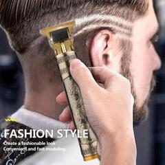 【新品未使用品】ビンテージデザイン　
ミニバリカン　USB 充電式　デザインバリカン　ヘアケア　ヒゲのお手入れにも　ブロンズカラーの画像