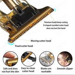 【新品未使用品】ビンテージデザイン　
ミニバリカン　USB 充電式　デザインバリカン　ヘアケア　ヒゲのお手入れにも　ブロンズカラーの画像
